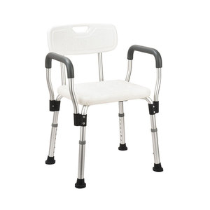 Shower Chair With Armrests And <b>Backrest</b> Height Adjustable For Elderly And Disabled Bathroom Safety Equipment - Product Image 1
