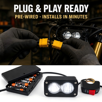 Kit de phares LED 20W à faisceau spot et faisceau large, fixation sur guidon, lumière blanche pour Surron Light Bee X Ultra Bee