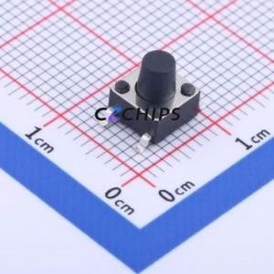 K2-1102SP-G3SC-04 Tactile Switch SMD,6x6mm Switch 1.8N Vertical Mount 6mm 6mm - Product Image 1