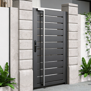 Puerta de Jardín de Aleación de Aluminio para Entrada de Villa, Puerta de Patio Moderna de Aluminio para Exterior del Hogar - Product Image 3