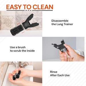 Entrenador de respiración portátil para pulmones, entrenador de ejercicio con resistencia ajustable, compatible con actividades al aire libre o entrenamiento deportivo - Product Image 4