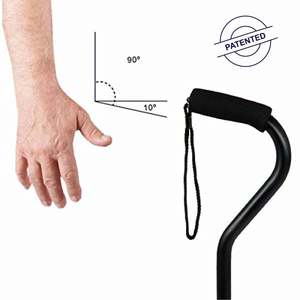 Bastone da Passeggio Estensibile Bariatrico, Bastoni da Passeggio per Anziani, Alluminio Nero KMINA K10026 - Product Image 2