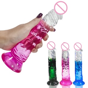 Dildo de Cristal Realista Gigante, Impermeable y Ecológico, con Degradado de Color, de Silicona Suave, Juguete Sexual Femenino para Mujeres, Venta al Por Mayor - Product Image 1