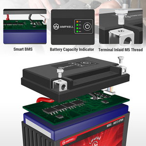 Produits phares : Batterie au lithium de démarrage AMPXELL 12V 5Ah 64Wh CA300A pour moto et motoneige - Product Image 4