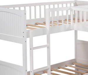 Letto in pino letto matrimoniale letto a castello a forma di <span class=keywords><strong>L</strong></span> con 2 cassetti e 2 scale - Product Image 3