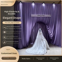 Rideaux en acrylique pour mariage, couleur crème/blanc cassé, style coréen, pour décoration de mariage, toile de fond, aménagement de scène d'hôtel, Chine
