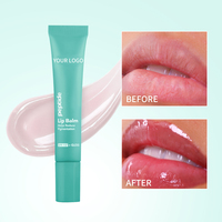 Baume à lèvres repulpant végétalien à l'acide hyaluronique et aux peptides, hydratation longue durée, brillant et non teinté, marque privée