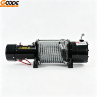 Treuil électrique 12V 29500lb avec frein électromagnétique, câble en acier, pour récupération de camions routiers, hauteur de levage 20m, télécommande/filaire