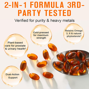 Rosebest China Fabriek Groothandel Bulk Biologische 2-in-1 Pompoenzaadolie Zachte <span class=keywords><strong>Capsules</strong></span> met Saw Palmetto voor de Gezondheid van de Urinewegen - Product Image 3