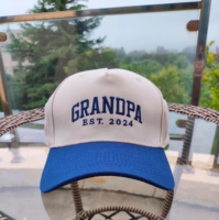 Premium personalizado 3D Puff bordado 2 tonos a Marco Streetwear algodón sarga gorra béisbol Club logo Snapback sombrero para hombres
