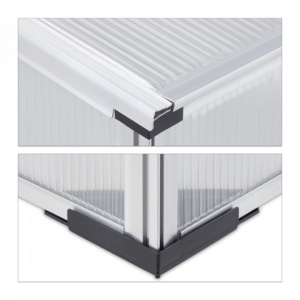 Mini Invernadero de Aluminio de 2 Ventanas Resistente a la Intemperie, con Ventilación Fácilmente Ajustable - Product Image 4