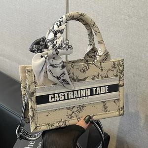 Bolso Tote con Estampado Floral para Mujer con Asa de Bufanda - Product Image 4