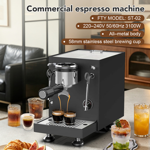 Machine à expresso professionnelle commerciale 3100W avec système triple thermobloc et remplissage automatique de l'eau - Product Image 6