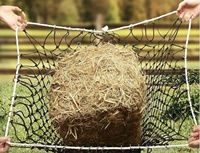 Sac à foin pour chevaux Easy Feeder avec anneaux/hors balle ronde filet à foin/filet à foin pour chevaux élevage de chevaux sac d'alimentation stable filet à foin