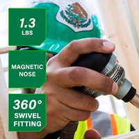 Cloueur pneumatique à main Metabo HPT Pro pour supports de poutres, connecteurs, nez magnétique, pivotant à 360°, prise pour clous de 2-1/2 à 3-1/2 pouces, NH90AB