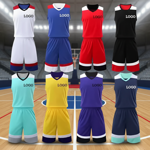カスタム 100% ポリエステル製 高通気性 バスケットボール スポーツウェア シャツ・ショーツ セット 大人・子供向け 大きいサイズ対応昇華プリントバスケットボールトップ - Product Image 1