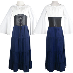 Yi Xiaoyi Victorian Long Dress Women's Renaissance Medieval Costume Long Sleeve Full Length Adult Size - Product Image 3