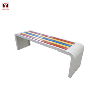 Meilleur prix, vente très chaude, banc en bois coloré, design moderne classique, bancs en bois pour 4 personnes, résistant aux intempéries, pour jardin et parc