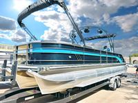 Bateaux pontons de luxe en aluminium de 24 et 25 pieds avec moteur hors-bord, pont élégant, remorque en option, soudés, pour usage fluvial, 3m, 6m, 7m, à vendre