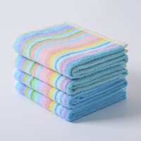 Manufacture Kitchen Dish Stripe Towels 100% Cotton Terry Absorbent Towels With Colorful Strip Towels