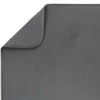 Tapis de séchage de vaisselle rectangulaire en microfibre gris anthracite absorbant, dessous de plat, tapis de comptoir de cuisine, tapis de cuisine