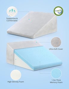 <span class=keywords><strong>Almohada</strong></span> de <span class=keywords><strong>cuña</strong></span> de espuma viscoelástica para cama, cojín de enfriamiento con mango de transporte, <span class=keywords><strong>almohada</strong></span> de espuma triangular, cubierta lavable - Product Image 3