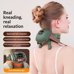 Masajeador de Cuello y Hombros LCD con Vibración, Compresa Caliente, Infrarrojos, Temporizador y Alimentación USB, Superventas - Product Image 4