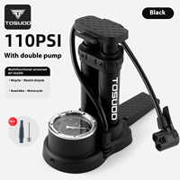 TOSUOD Pompe à vélo légère Pompe à air en acier portable avec pédale pour accessoire de vélo de route de montagne
