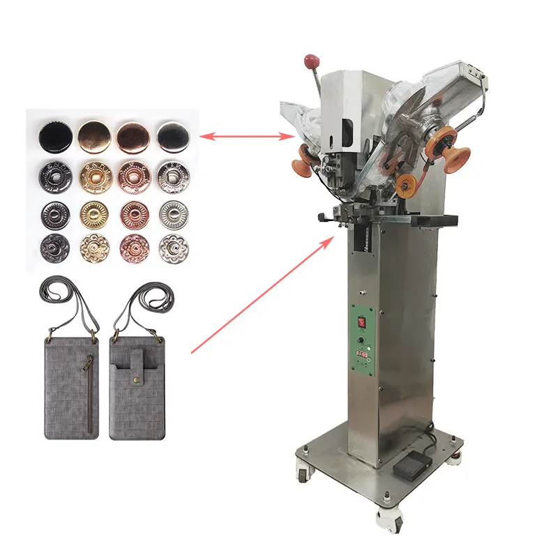 Machine de fixation de boutons pression en métal HY-16 personnalisée machine à boutons servo machine de fabrication de boutons en plastique
