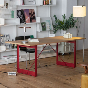 Bureau en bois massif 160x70x75cm 180x70x75cm 200x70x75cm 220x70x75cm, table de travail de style nordique, table de conférence - Product Image 1