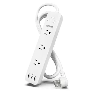 USB-C PD bảo vệ tăng 3-Outlet Power Strip 30W Giao hàng điện cổng USB-C thông minh Wifi Power Strip mở rộng ổ cắm