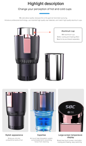 Calentador y enfriador de tazas de coche inteligente 2 en 1, novedad de <span class=keywords><strong>2021</strong></span>, soporte para tazas de refrigeración y calefacción de coche, Material ABS - Product Image 4