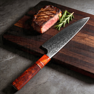 Cuchillo de Carnicero de Acero Damasco de 67 Capas, Cuchillo de Cocina Profesional de Alta Dureza con Mango de Madera Octogonal Estabilizada - Product Image 5