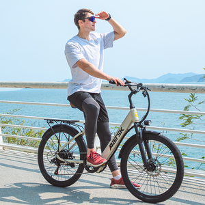 Bicicleta Eléctrica Urbana Aairsk EU de 7 Velocidades con Doble Suspensión Completa de 36V para Mujer - Product Image 1