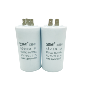 Condensateurs de marche pour moteur à courant alternatif 50uF <span class=keywords><strong>450V</strong></span> pour lave-linge, condensateur en <span class=keywords><strong>CBB60</strong></span> - Product Image 3