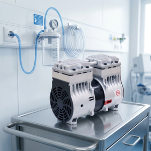 ปั๊มสุญญากาศแบบไร้น้ำมัน 1/2 แรงม้า AC รุ่น UN-180V 170 ลิตร/นาที 680 มม.ปรอท สำหรับเครื่องจักรอัตโนมัติ ถ่ายโอนสุญญากาศ CE OEM - Product Image 4