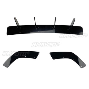 Glossy Black <b>Car</b> Rear Bumper <b>Diffuser</b> Lip Splitters Spoiler Rear Bumper Protector <b>for</b> Hyundai I30N MK3 Hatchback 2017-2019 - Product Image 2