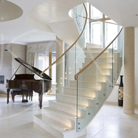 Kit d'escalier courbé préfabriqué pour une installation rapide sur les projets de construction résidentielle