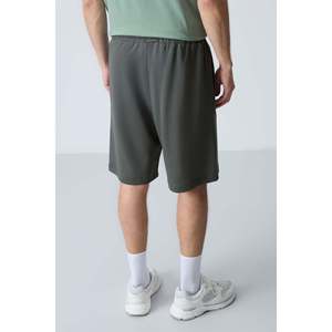 Shorts basiques pour hommes en coton kaki, épais, doux et texturés, coupe standard - 81277 - Kaki - Product Image 6