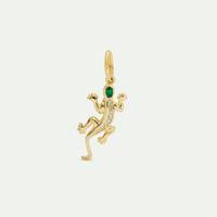 Collier pendentif DIY coloré plaqué or 18 carats, série animale mode quotidienne, breloques émaillées chien, canard, cheval, lézard pour bijoux femme