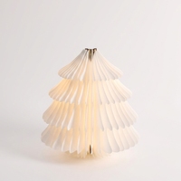 Nouvelles Idées de Produits 2025 : Lampe Livre Pliante Élégante en Forme de Sapin de Noël, Veilleuse LED Pliable Rechargeable en Bois, Articles Cadeaux Décoratifs