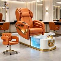 Baignoire de spa pour les pieds avec couleur personnalisable, chauffage, vibration, massage des pieds, chaise de pédicure pour salon de beauté