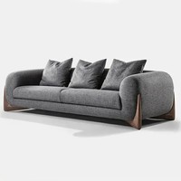 Meubles de salon moderne nordique scandinave blanc boucle Sherpa ensemble de canapés rembourrés