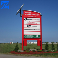 Prix fabricant – Totem publicitaire rectangulaire décoratif en métal, enseigne LED moderne, panneau pylon extérieur