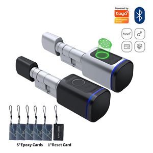Cerradura Inteligente sin Llave Tuya, Cerradura de Puerta con Huella Dactilar, Color Negro, Grado C, para Puertas de Acero, Madera, Aluminio y Acero Inoxidable - Product Image 3