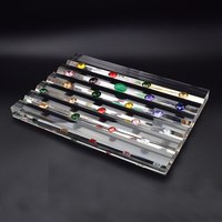 Plateau de présentation en acrylique à rainures en V pour diamants, support de présentation pour pierres précieuses, plateau en lucite, présentoir pour pierres brutes, support pour bijoux, organisateur de perles