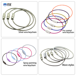 Llaveros de cuerda de alambre de cable de acero inoxidable de 1,5mm para colgar etiqueta de equipaje etiqueta de identificación - Product Image 6