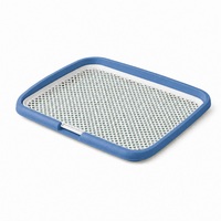 Toilette pour chien extra large à panneau plat avec grille amovible, protection anti-éclaboussures, lavable, en plastique, pour usage domestique