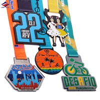 Longzhiyu Métal Marathon Médailles Usine Pas Cher Personnalisé Dessin Animé 5k Run Médailles De Sport En Gros Moulé Sous Pression Décapsuleur Médailles