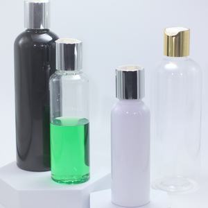 400ml White <b>Empty</b> <b>Plastic</b> <b>Bottle</b> Containers Gold Press Cap Shampoo Washing Cleaning Packaging <b>Bottles</b> Aluminum Disc Top Cover - Product Image 4